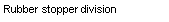 Text Box: Rubber stopper division 
